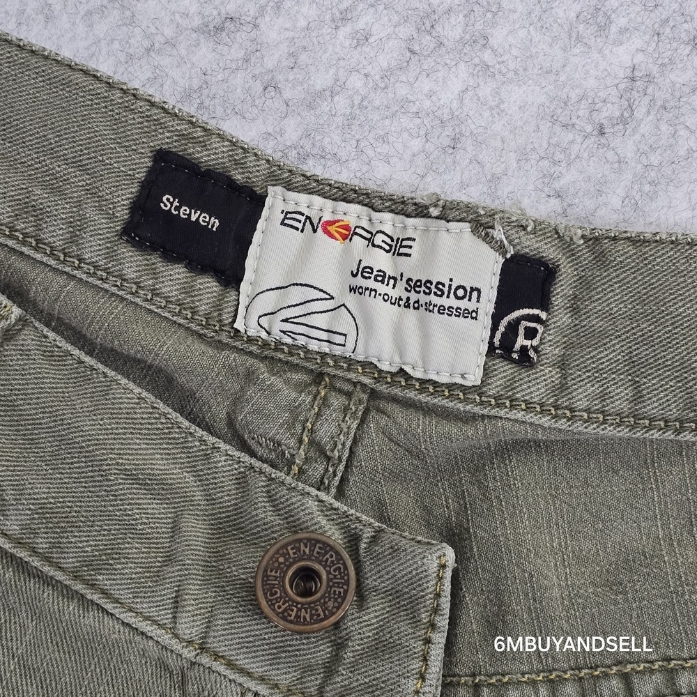 Energie Steven Mens Jeans Denim Distressed Worn Out‎ Italy 35x33 - Picture 2 of 13